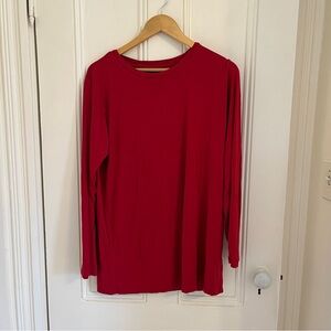 Little Sleepies EUC Adult Red long Sleeve Bamboo Shirt Large